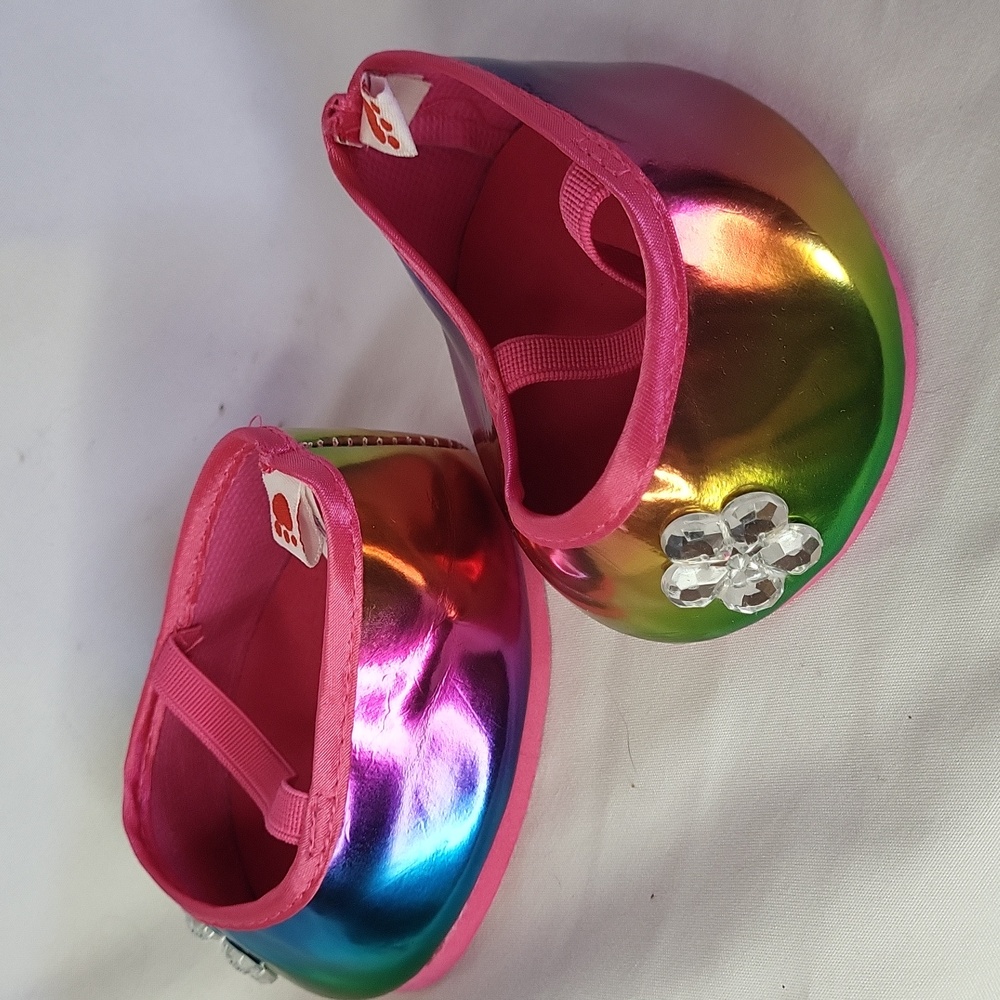 Build a bear Rainbow Crystal flower shoes good condition